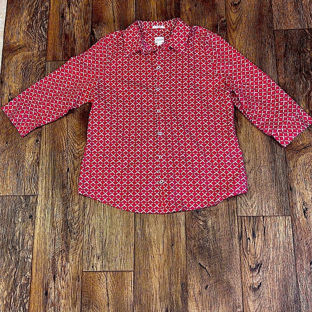 Beautiful pink and white button up shirt